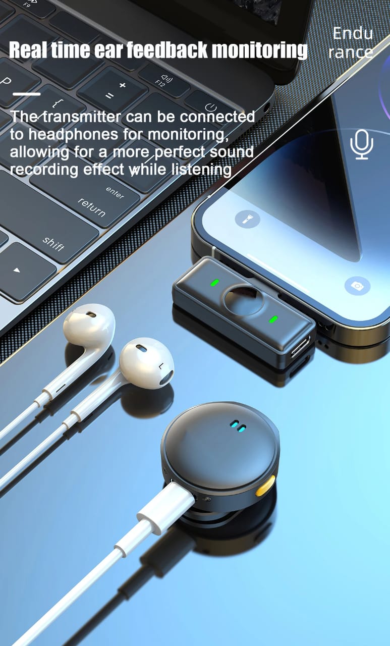 Professional Wireless Lavalier Microphone (1 Receiver + 2 Microphones) 🎤