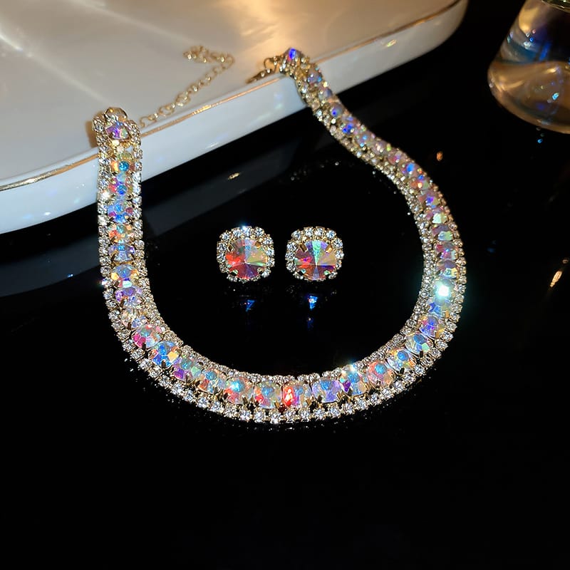 Luxury Crystal Necklace & Earrings Set ✨💎