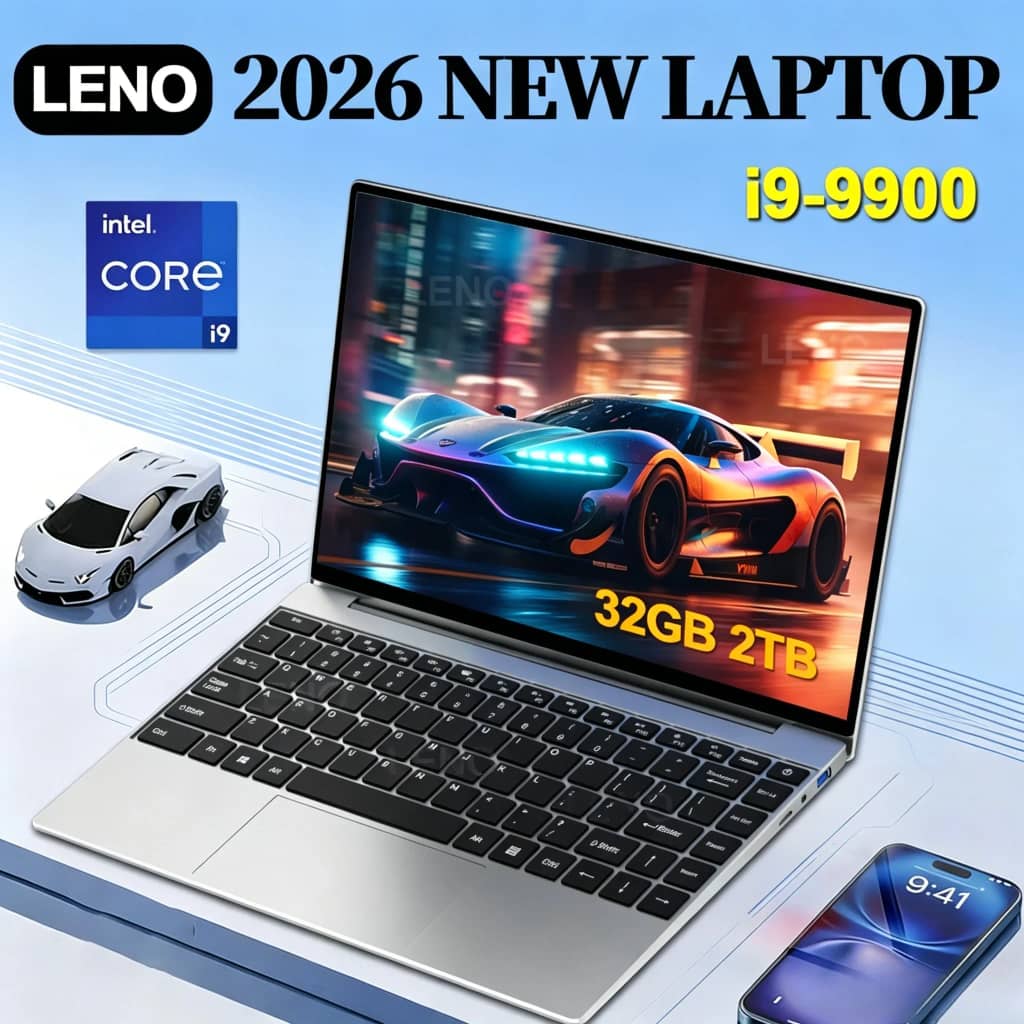 LENO 14.1" Ultra Slim Laptop Intel Core i9-9900, 32GB RAM, 2TB SSD, Windows 11, FHD 1920×1080 Notebook PC