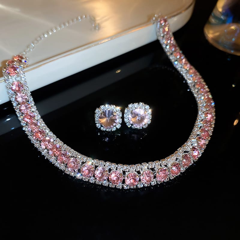 Luxury Crystal Necklace & Earrings Set ✨💎